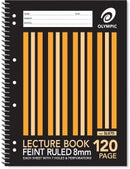 LECTURE BOOK OLYMPIC A4 SPIRAL 8MM RULED 120PG