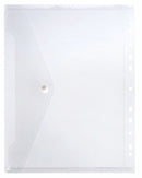 Binder Pocket Marbig A4 With Button Closure Clear