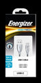 Cable Metal Energizer Braided Type C Micro White