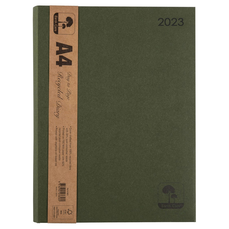 DIARY 2023 CUMBERLAND A4 EARTHCARE 1DTP GREEN