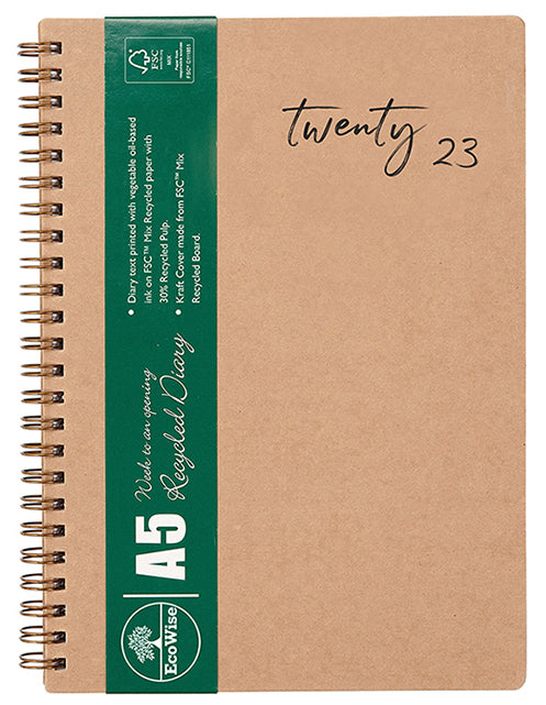 DIARY 2023 CUMBERLAND A5 ECOWISE WTV KRAFT