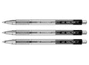 Pen Ball Point Retractable 0.7mm Soft Grip Black Deli 6511 / Deli Arrow Q019 Box 12