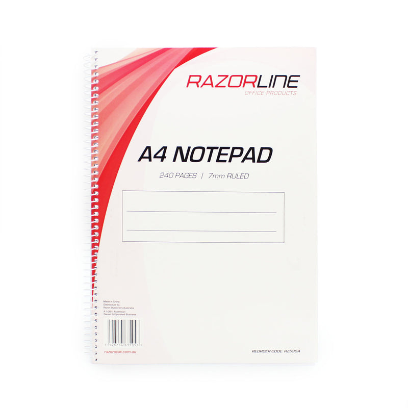 NOTEBOOK A4 SPIRAL 120pg RAZORLINE