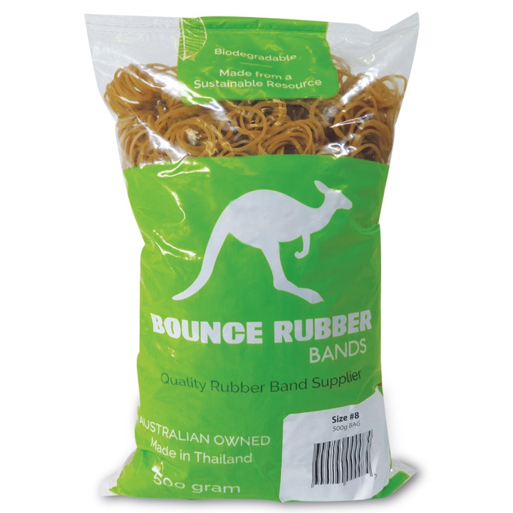 RUBBER BANDS BOUNCE 500G SIZE 8