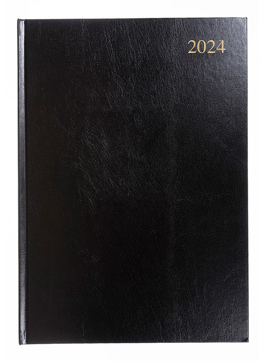 DIARY 2024 COLLINS ESSA41.99 A4 ESSENTIAL DTP BLACK