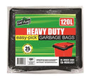 CAST AWAY 120LT GARBAGE BAGS HEAVY DUTY BLACK CTN 250