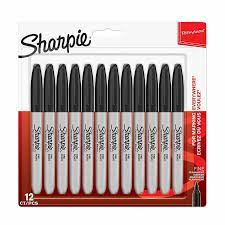 Products MARKER SHARPIE PERMANENT FINE 1.0MM BLACK PKT8