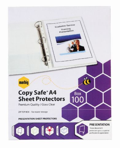 Sheet Protectors Marbig A4 Copysafe Medium Weight Bx100 – Stationery R Us