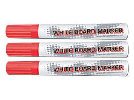 Whiteboard Marker Bullet Point Deli 6801RD Box 10 Red