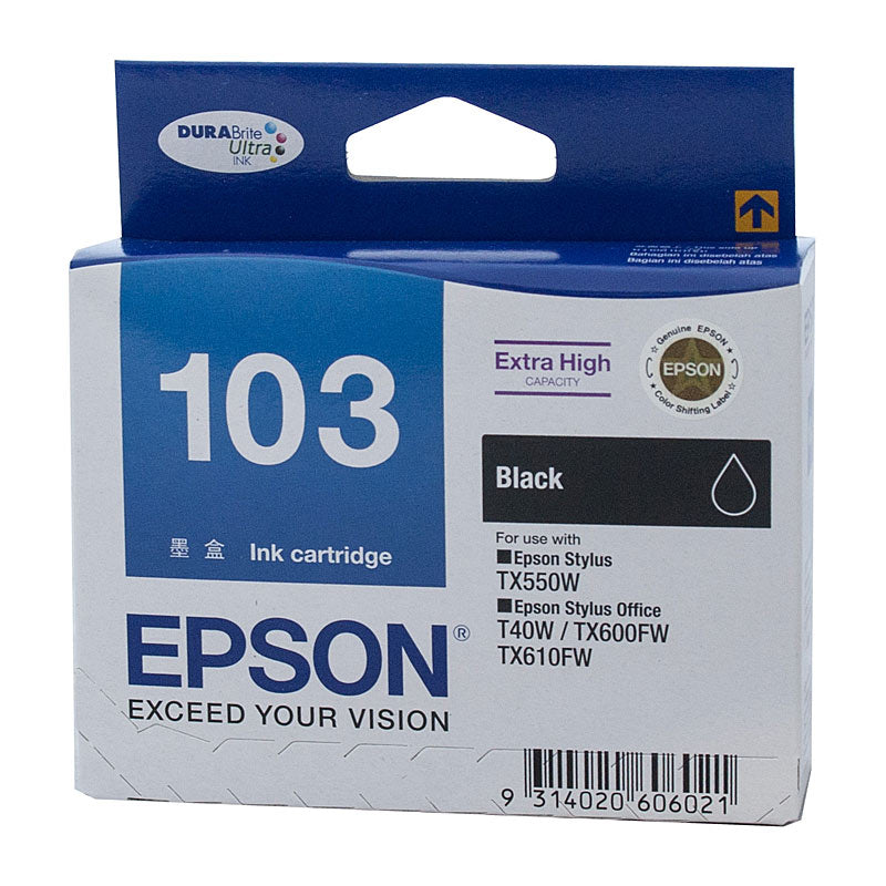 Epson 103 EHY Black Ink Cart