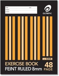 EXERCISE BOOK OLYMPIC 225X175MM 8MM RULED 48PG