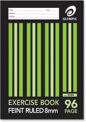EXERCISE BOOK OLYMPIC A4 8MM RULED 96PG