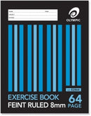 EXERCISE BOOK OLYMPIC 225X175MM 8MM RULED 64PG