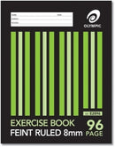 EXERCISE BOOK OLYMPIC 225X175MM 8MM RULED 96PG