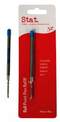 PEN REFILL STAT (PARKER) BP MED BLUE-PK10