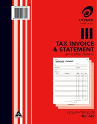 Inv/stat Book Olympic 627 Trip 10x8 100lf (PK5)
