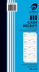 CASH REC BOOK OLYMPIC 616 DUP 4TV 254X136