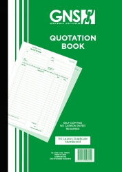 QUOTE BOOK GNS 9600 A4 DUPLICATE CARBONLESS 50LF