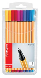 PEN STABILO FIBRE TIP POINT 88 0.4MM ASST PK20