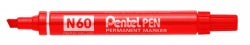 Marker Pentel N60 Permanent Chisel Poiint Red (BX12)