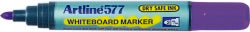 MARKER WHITEBOARD ARTLINE 577 3MM BULLET NIB PURPLE BX12