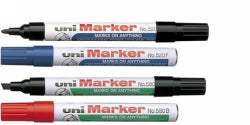 Marker Uni 580b Permanent Chisel Blue (BX12)