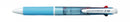 PEN UNI RB JETSTREAM SXE RETRACTABLE 3 COLOURS 0.7MM L/BLUE BARREL