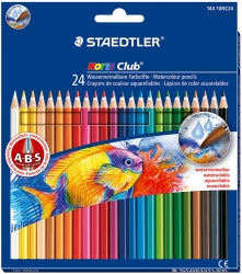 PENCIL COLOURED STAEDTLER NORIS AQUARELL PK24