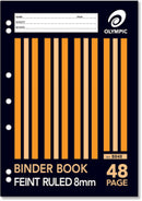 BINDER BOOK OLYMPIC A4 8MM RULED 48PG