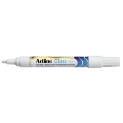 Marker Glass Artline 2mm White (BX12)