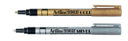 Marker Artline 990xf Permanent 1.2mm Bullet Nib Asst Gold/silver Bx12
