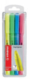 Highlighter Stabilo Flash 555/4 Asst Wlt4