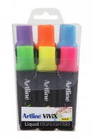 Highlighter Artline Vivix Asst Wlt6