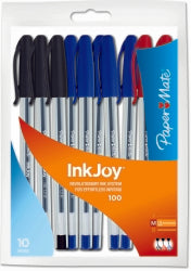 PEN PAPERMATE INKJOY 100 1.0MM MED ASST PK10