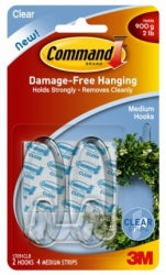 CLEAR HOOKS COMMAND MED ADHESIVE 17091CLR