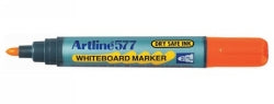 MARKER WHITEBOARD ARTLINE 577 3MM BULLET NIB ORANGE BX12