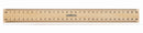 RULER CELCO 30CM WOODEN METAL EDGE