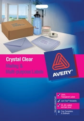 LABEL AVERY LASER L7565 CLEAR 8UP 959052 PK25