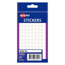 LABEL AVERY F/P 8MM WHITE DOT 932001