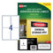 LABEL AVERY LASER L7069 PARCEL H/DUTY 99.1X139.0 4UP PK25