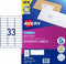 LABEL AVERY LASER L7157 ADDRESS 33UP WHITE PK100