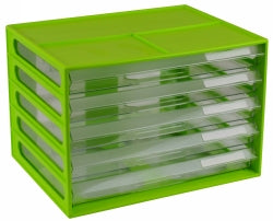 DOCUMENT CABINET ITALPLAST A4 5 DRAWER LIME