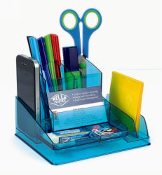 DESK ORGANISER ITALPLAST TRANSLUCENT BLUE