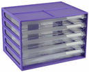 DOCUMENT CABINET ITALPLAST A4 5 DRAWER GRAPE