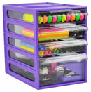 OFFICE ORGANISER ITALPLAST 4 DRAWER GRAPE