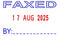 Stamp Deskmate Self Inking Faxed/date Blue/red
