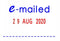 STAMP DESKMATE SELF INKING EMAILED/DATE