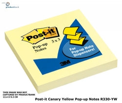 NOTES POP UP REFILL POST-IT R330-YW 76X76MM YELLOW