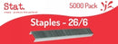 STAPLES STAT 26/6 BX5000-EACH