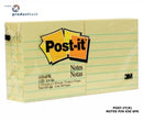 POST- IT NOTES 630-6PK 76X76MM LINED YELLOW PK6